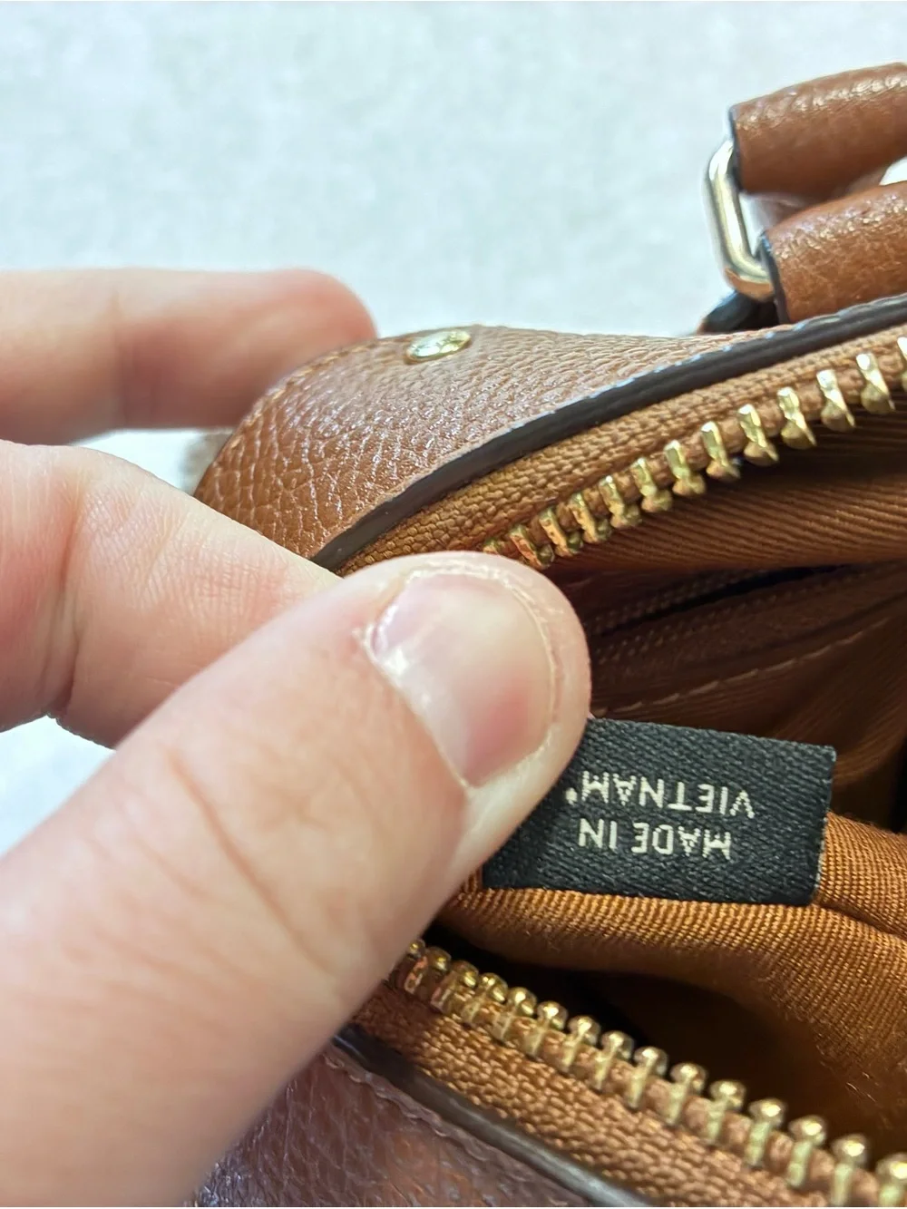 Authentic Coach Bennett Shearling Mini Satchel Bag Saddle F36689